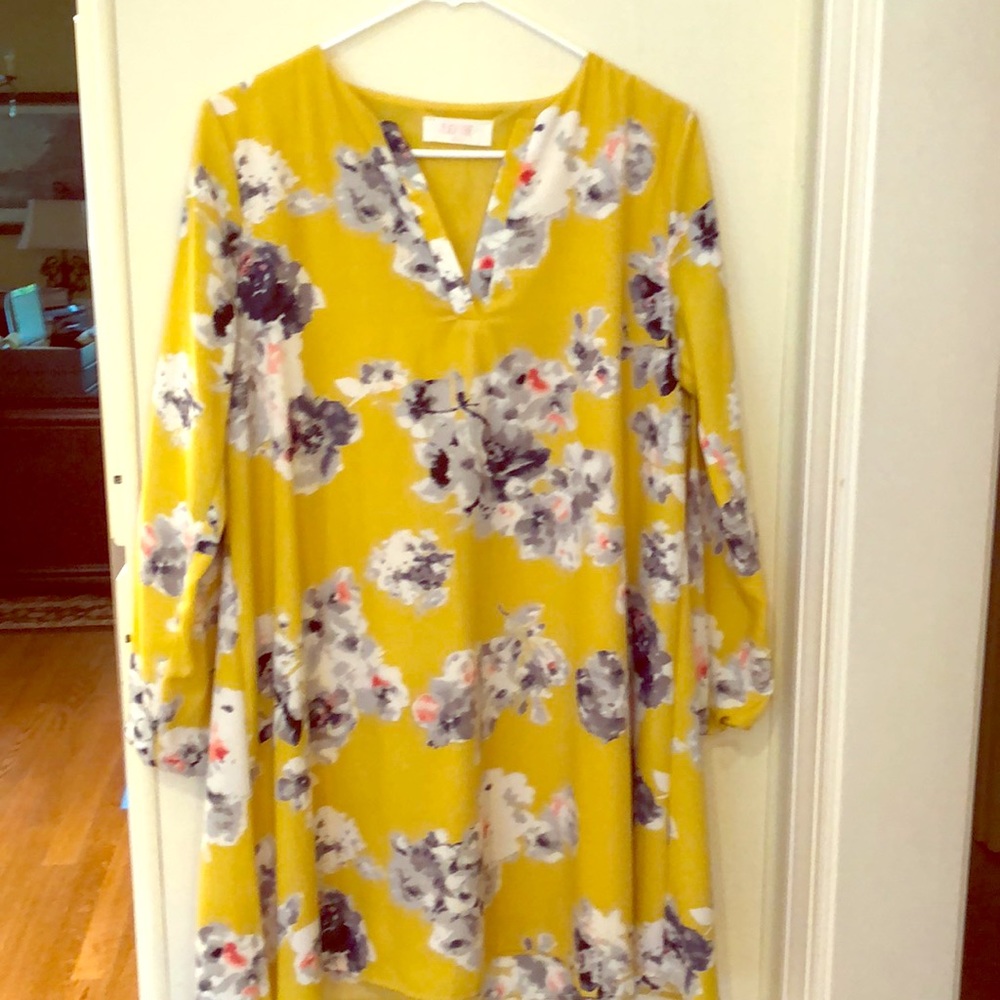 Peach love floral dress